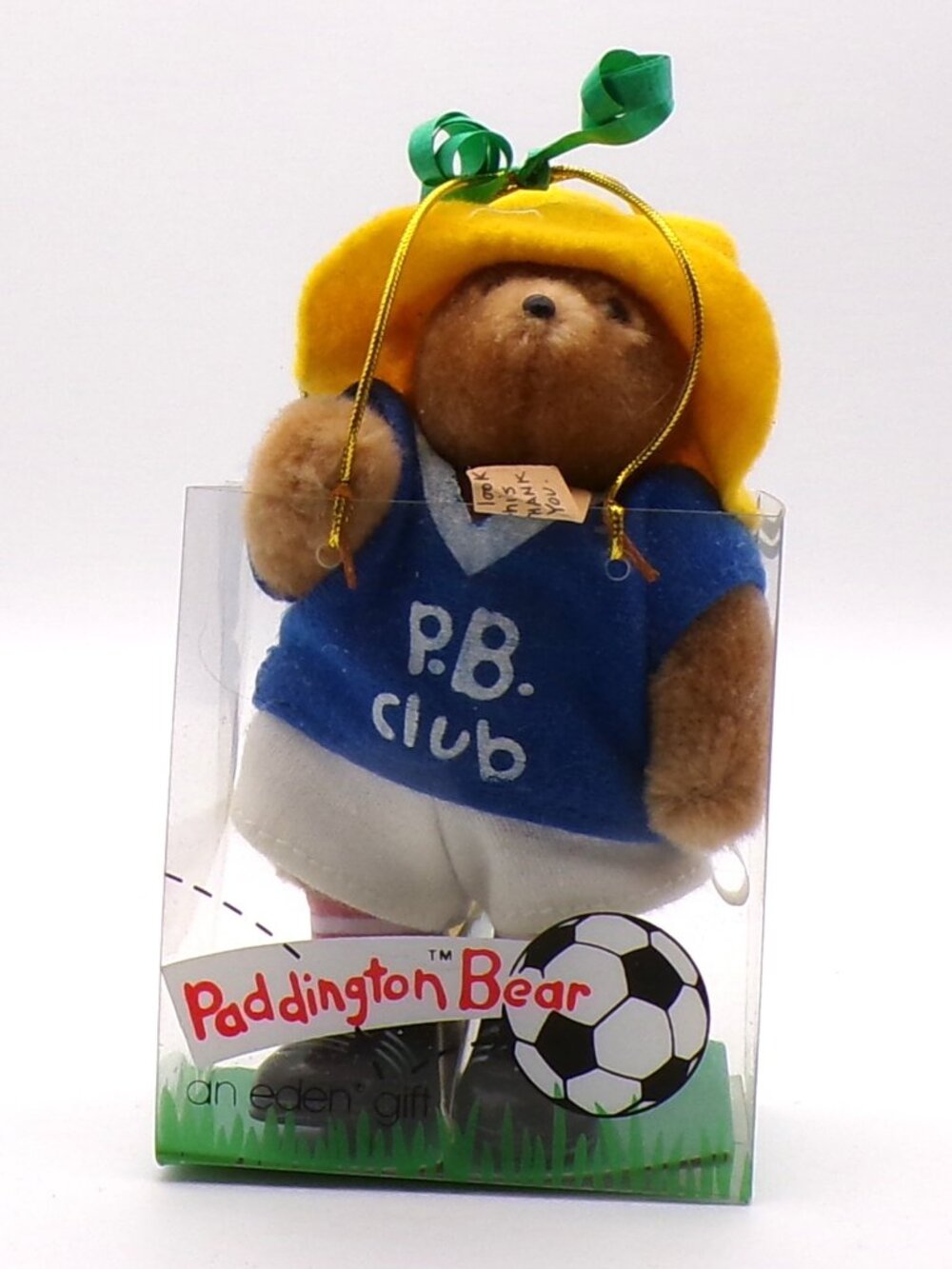 1990 Paddington Bear PB Club Mini Stuffed Animal by Eden Toys